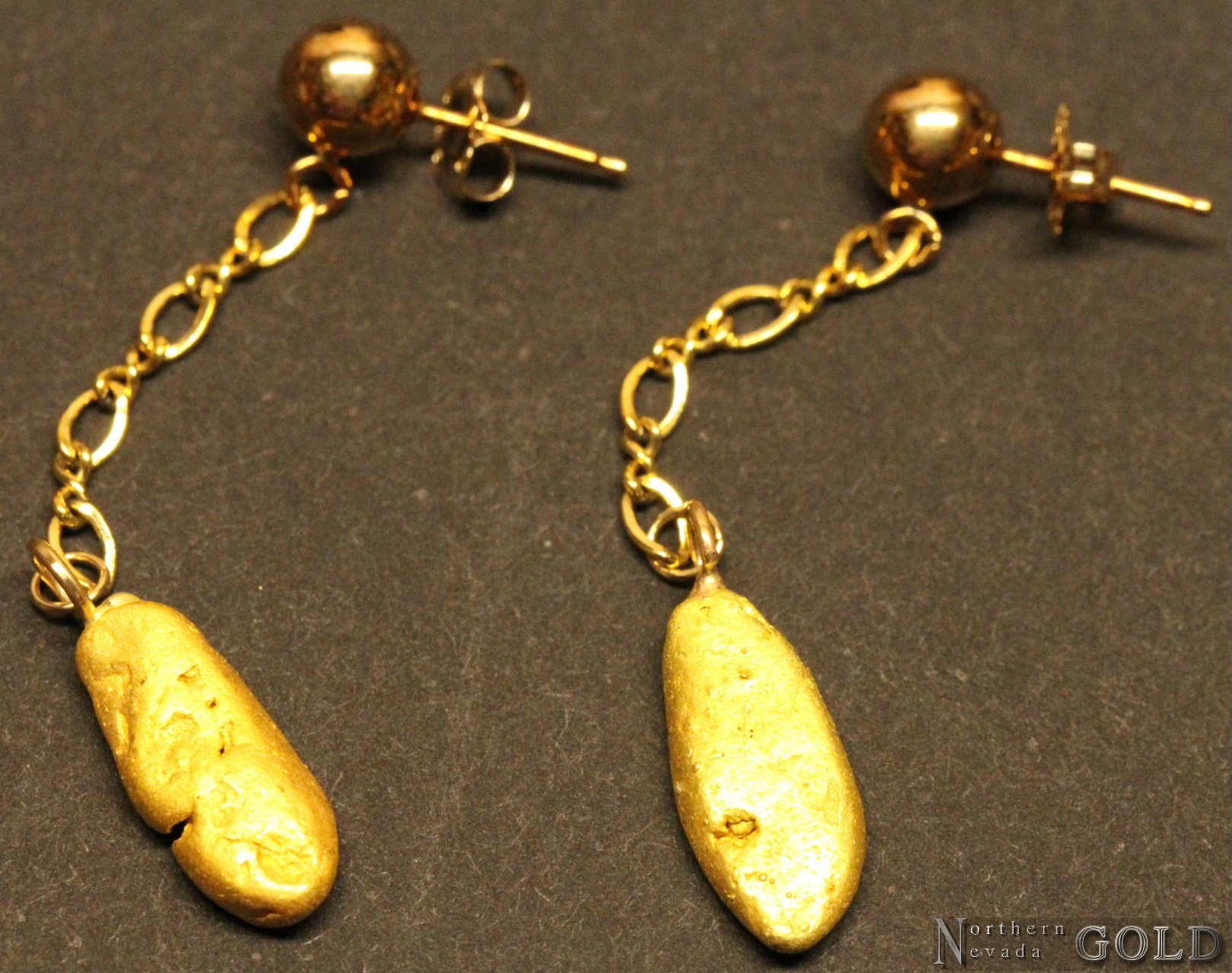 Gold Nugget Earrings 4350J